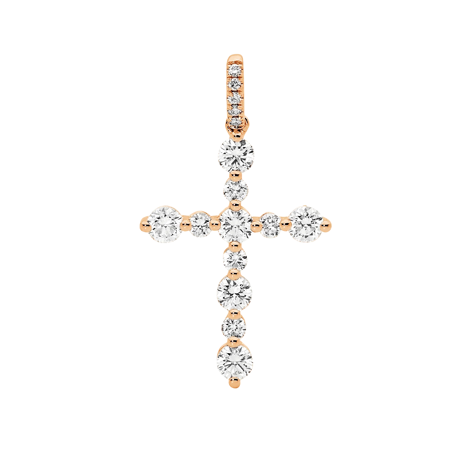 Brilliant-Cut Diamond Cross Pendant