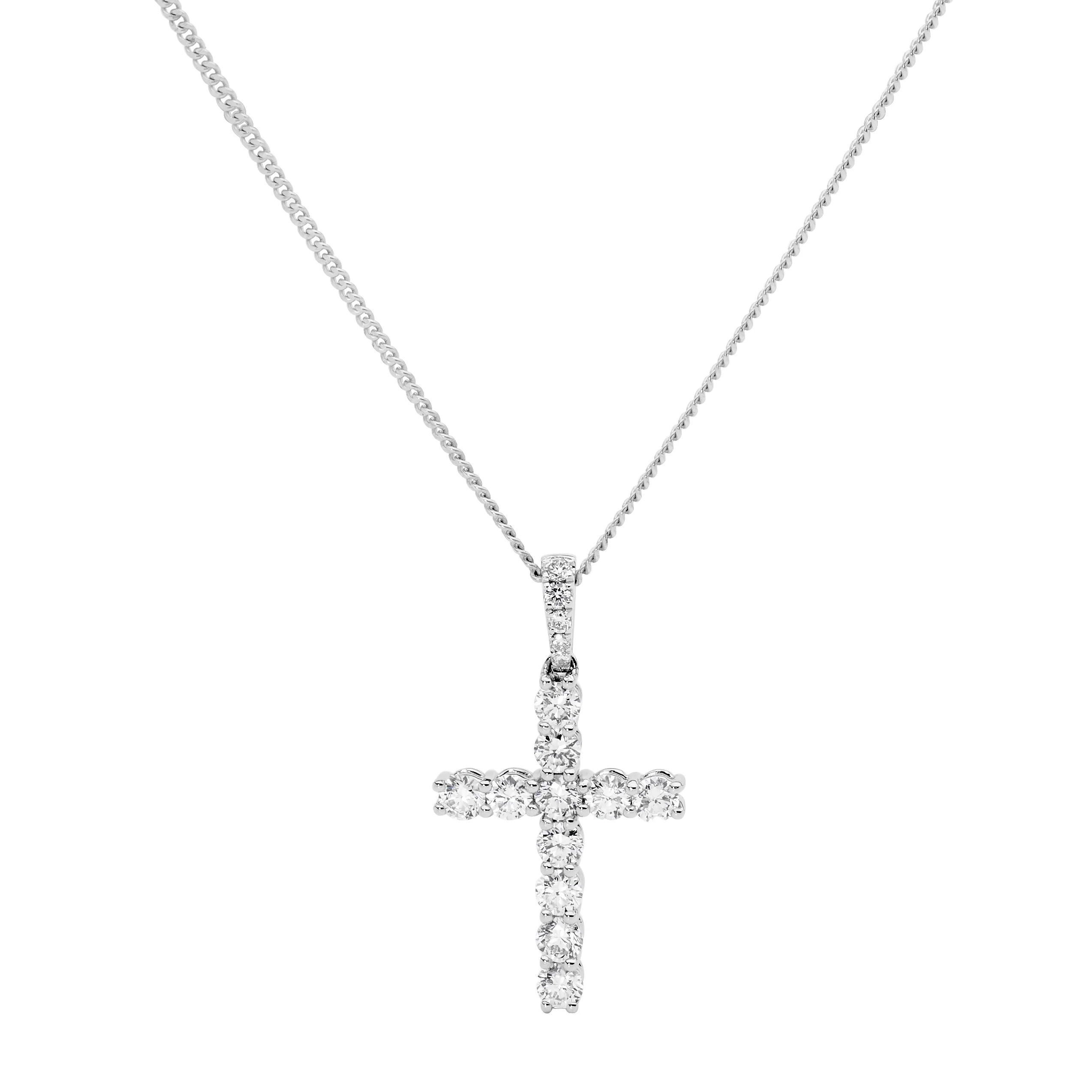 Brilliant Diamond Cross Pendant - Image 2