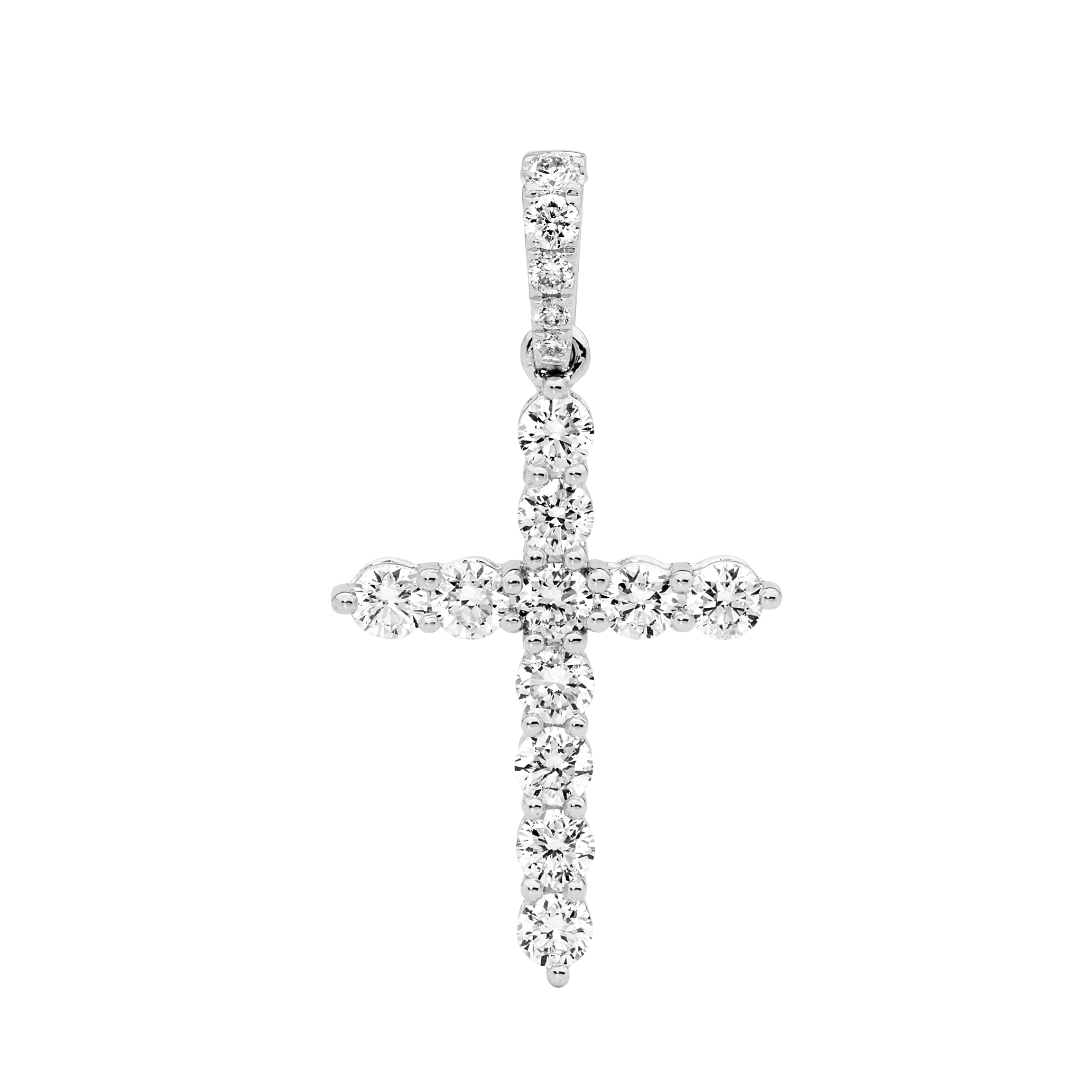 Claw Set Cross with Diamond Bail - Image 2