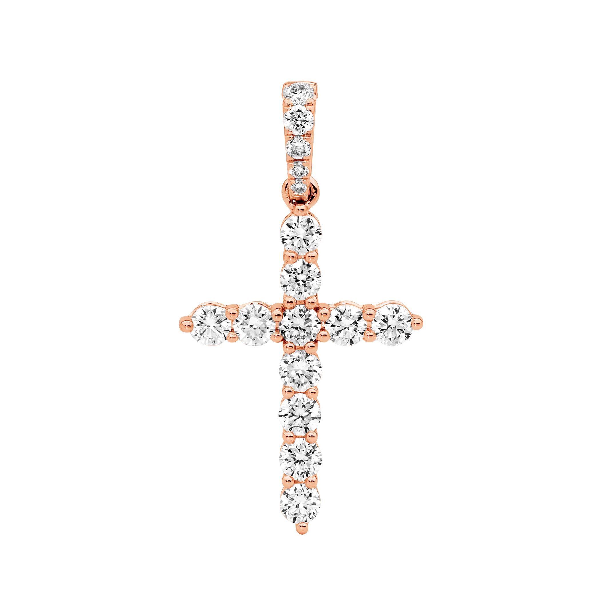Claw Set Cross with Diamond Bail - Image 3