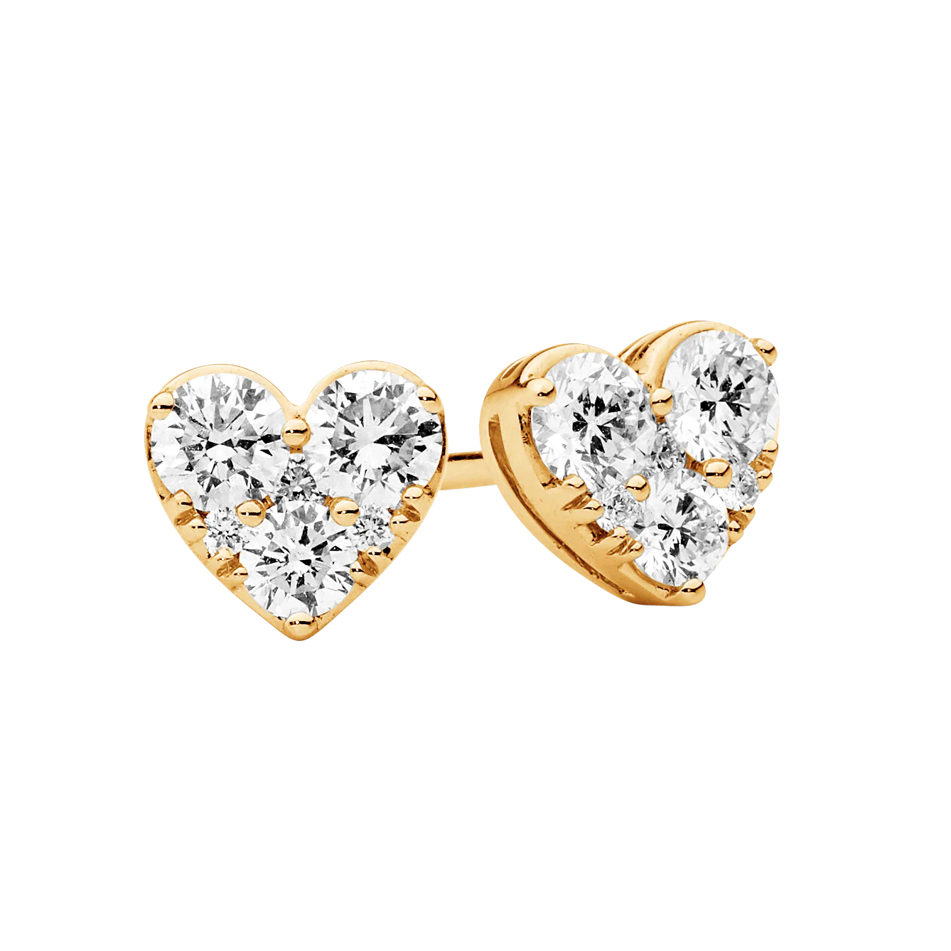 CLUSTER HEART STUDS