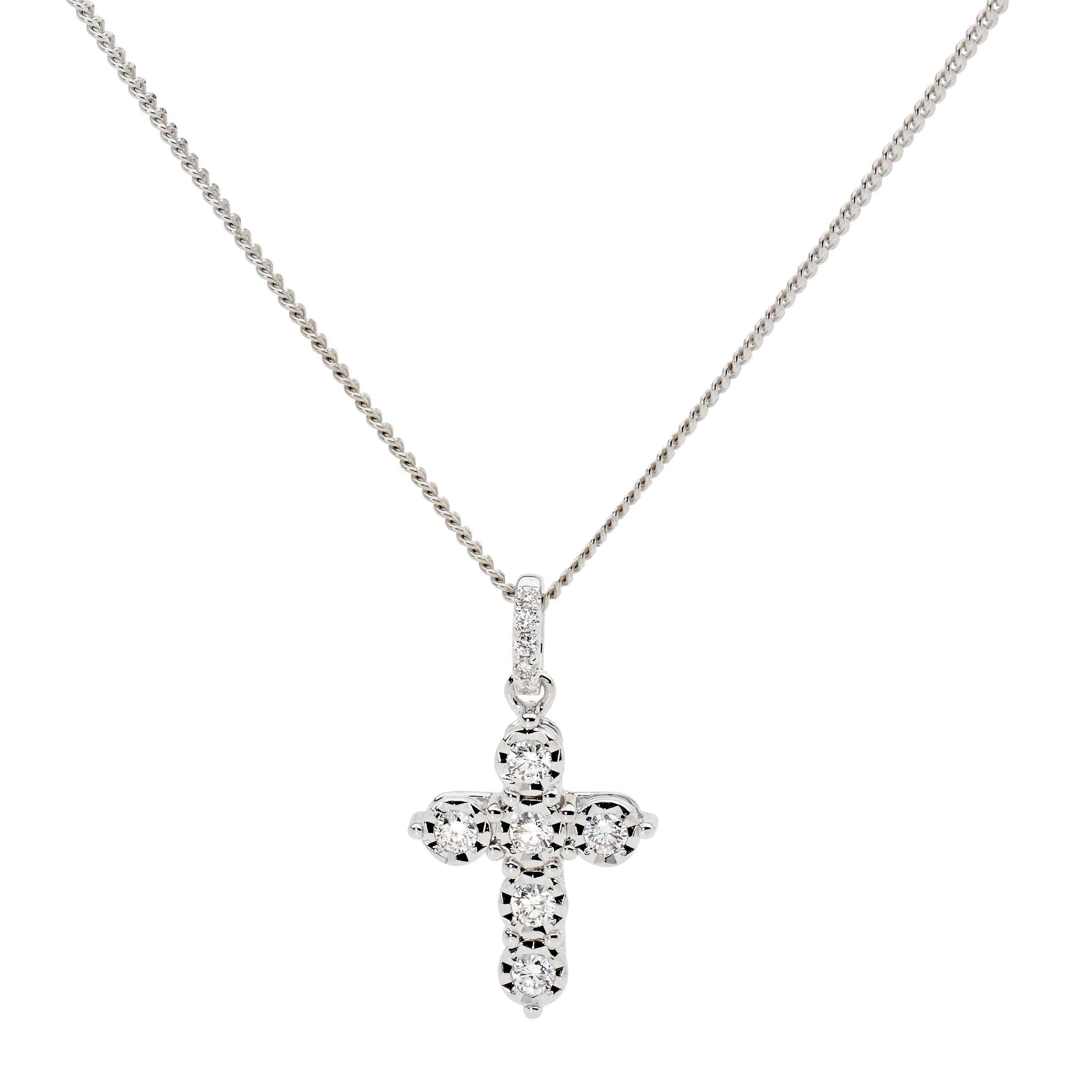 Dainty Diamond Cross Pendant