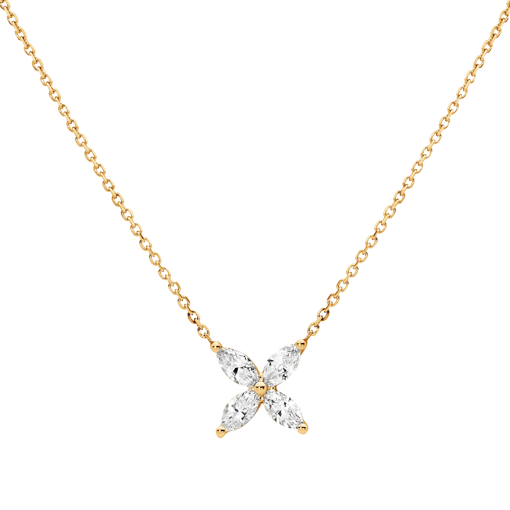 Diamond Flower Necklace