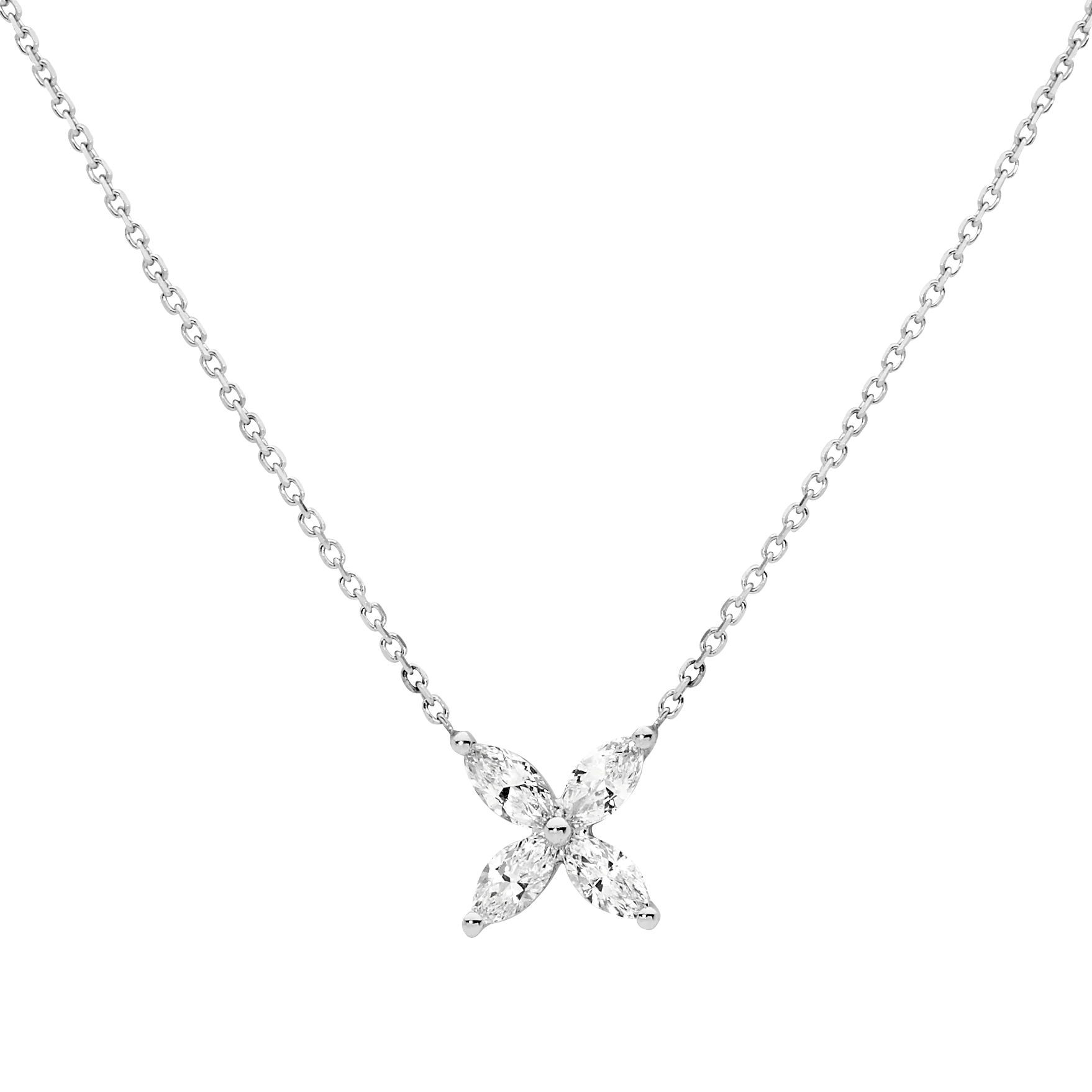 Diamond Flower Necklace - Image 3