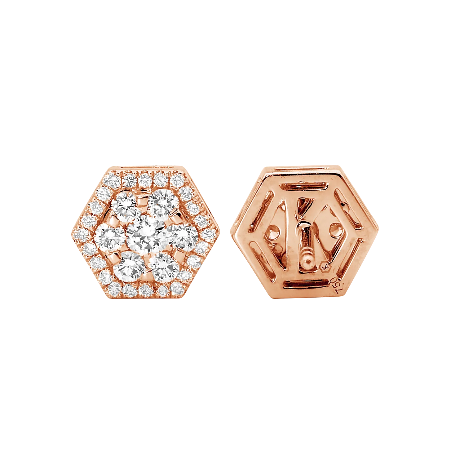 Diamond Hexagon Earrings