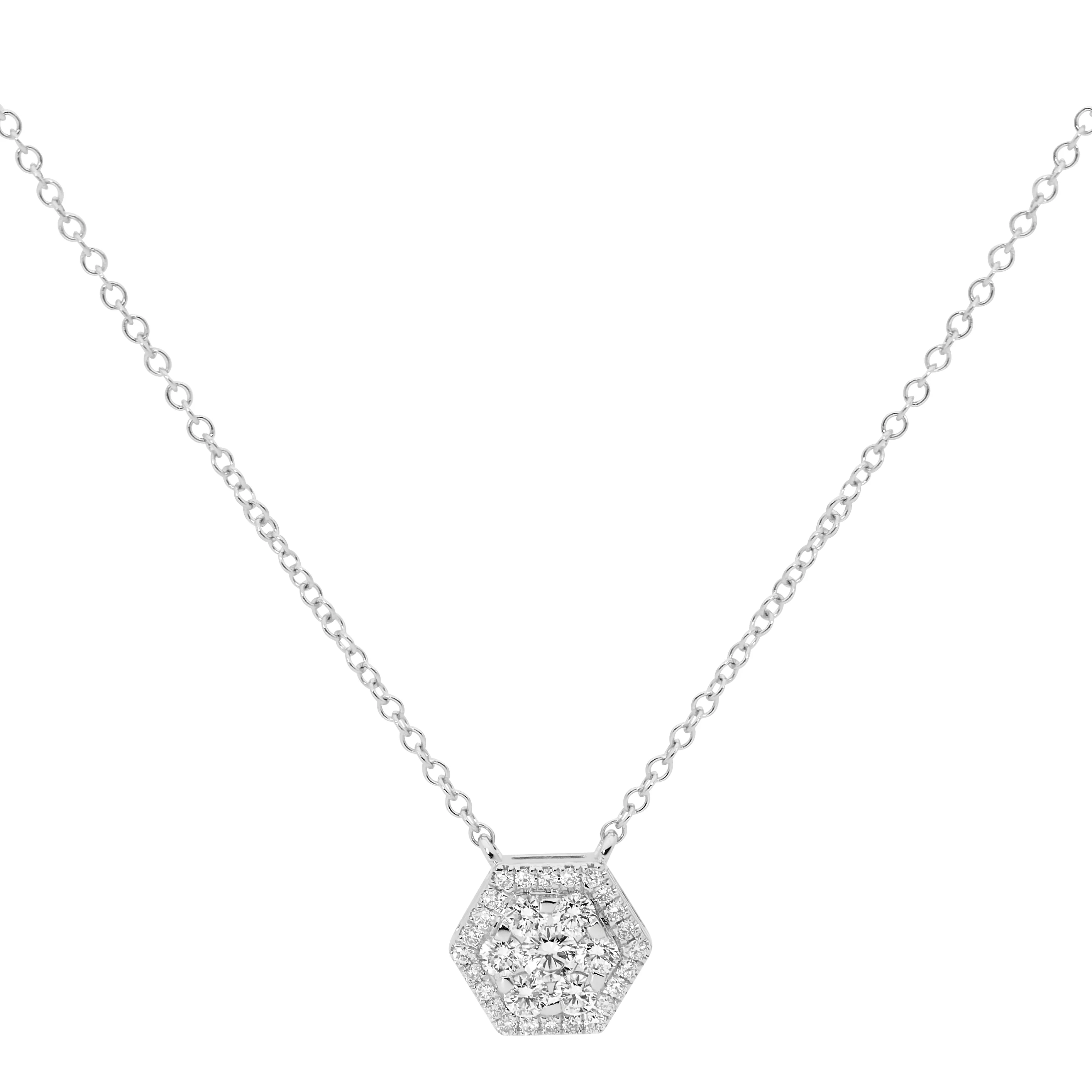 Diamond Hexagon Necklace