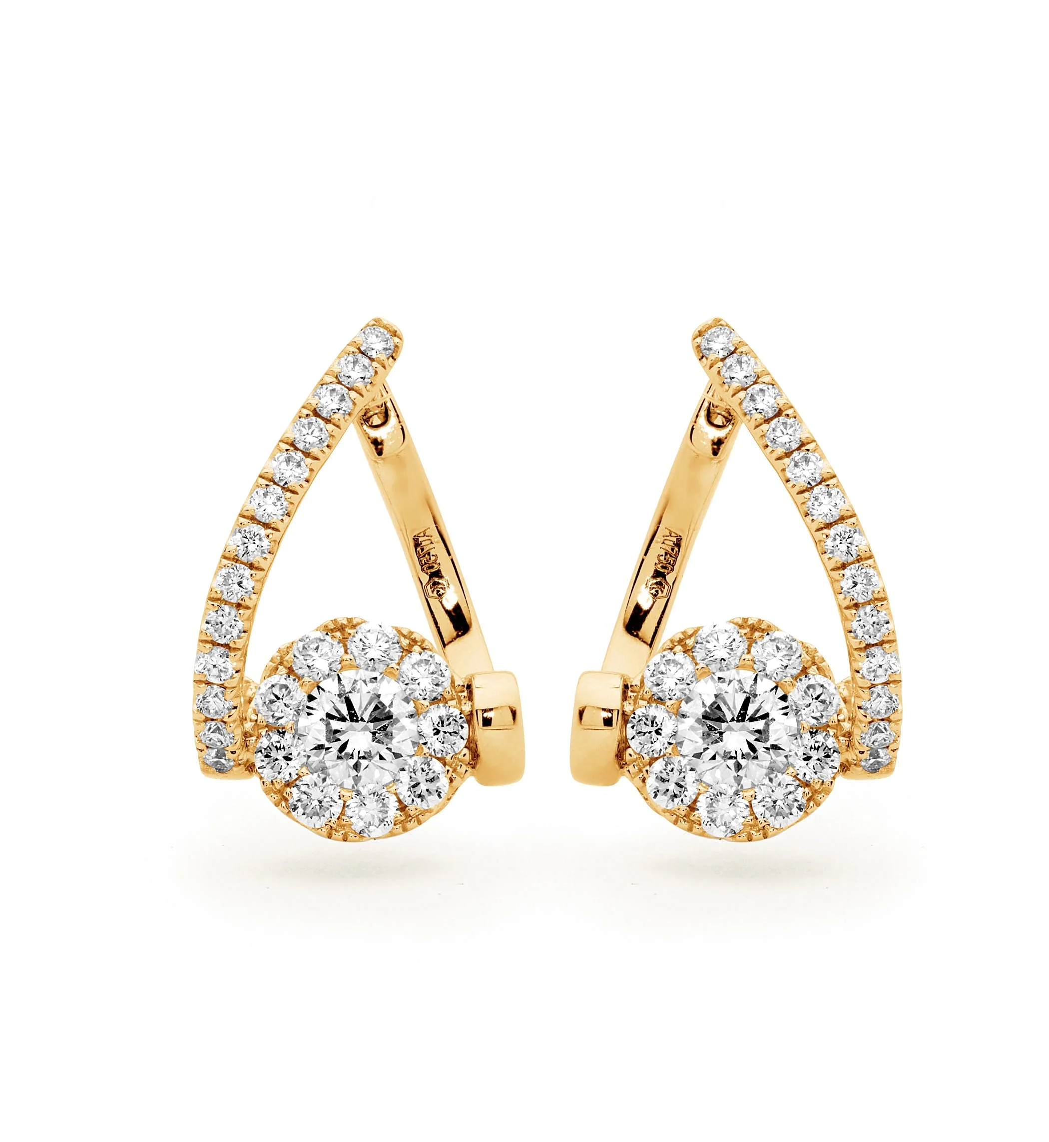 Floating Twist Style Diamond Hoops  - Image 4