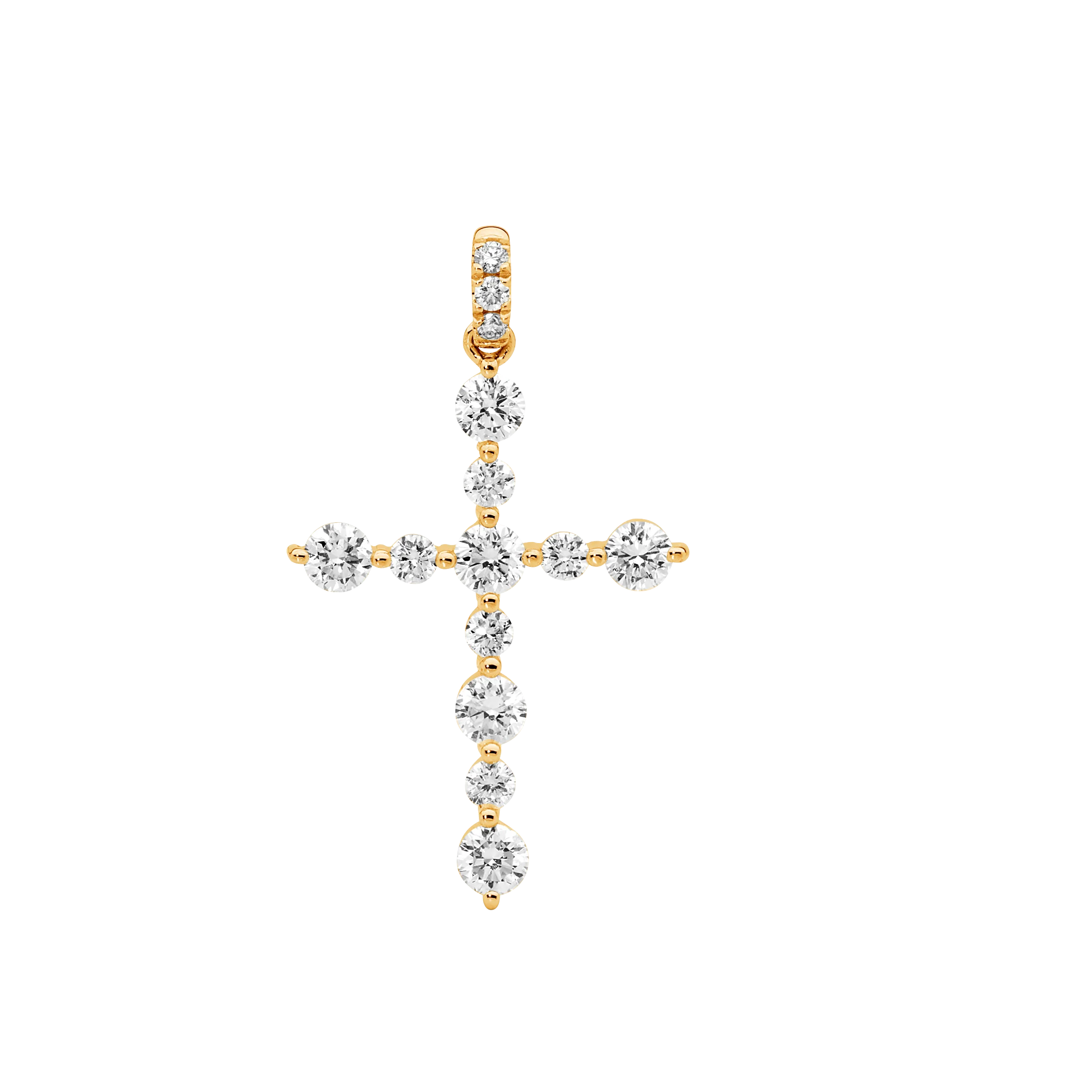 Mini Tension Set Alternating Diamond Cross