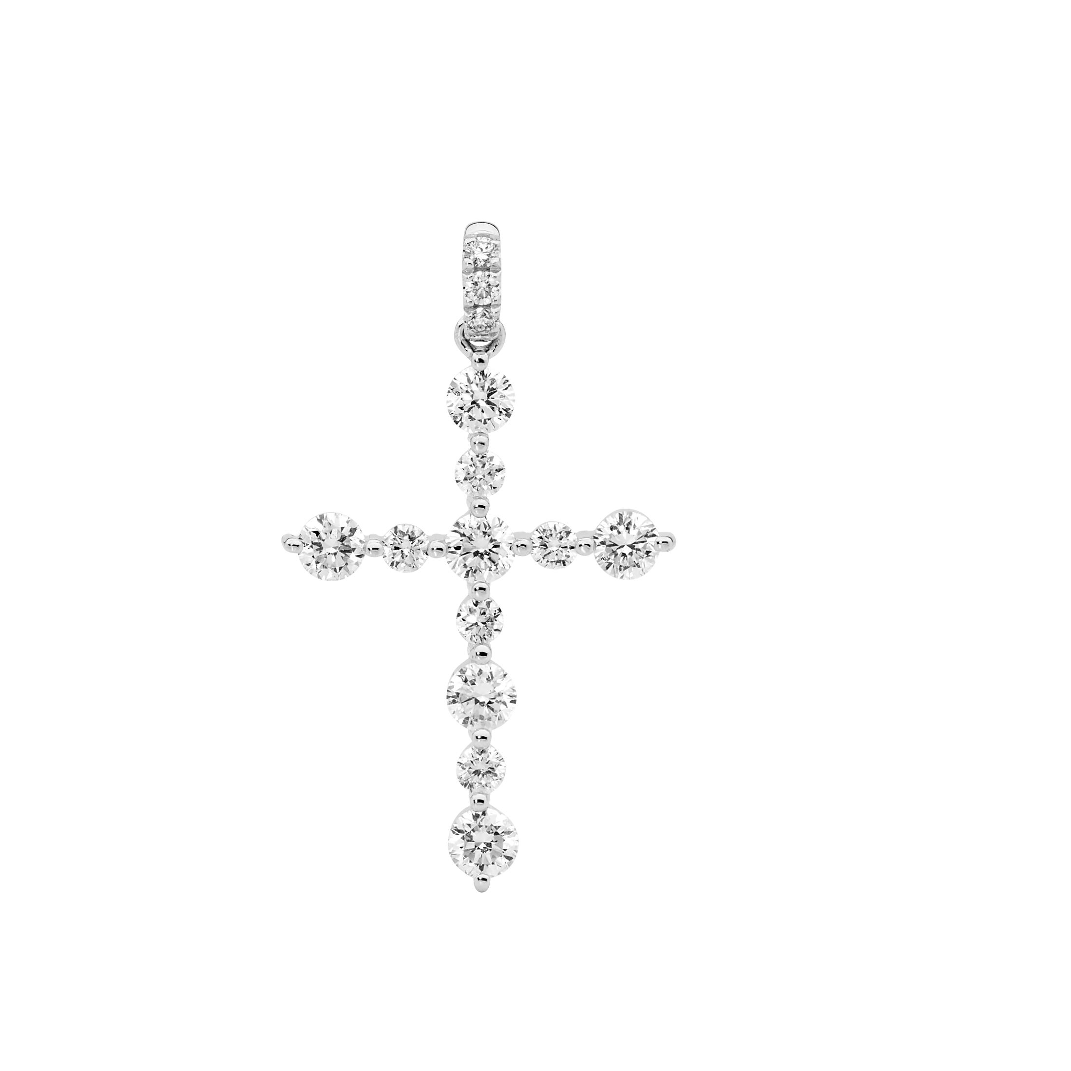 Mini Tension Set Alternating Diamond Cross - Image 2