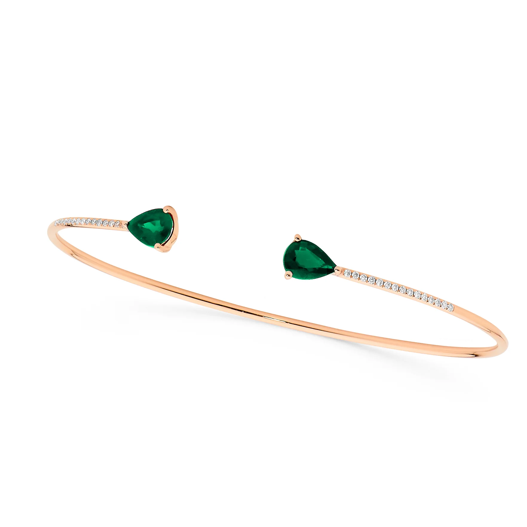 Open Pear Shape Bangle - Image 8
