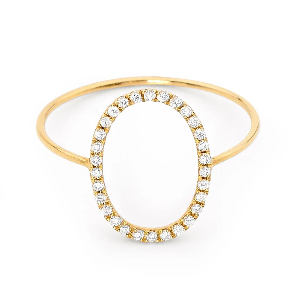 Oval Silhouette Fine Diamond Ring - Image 5