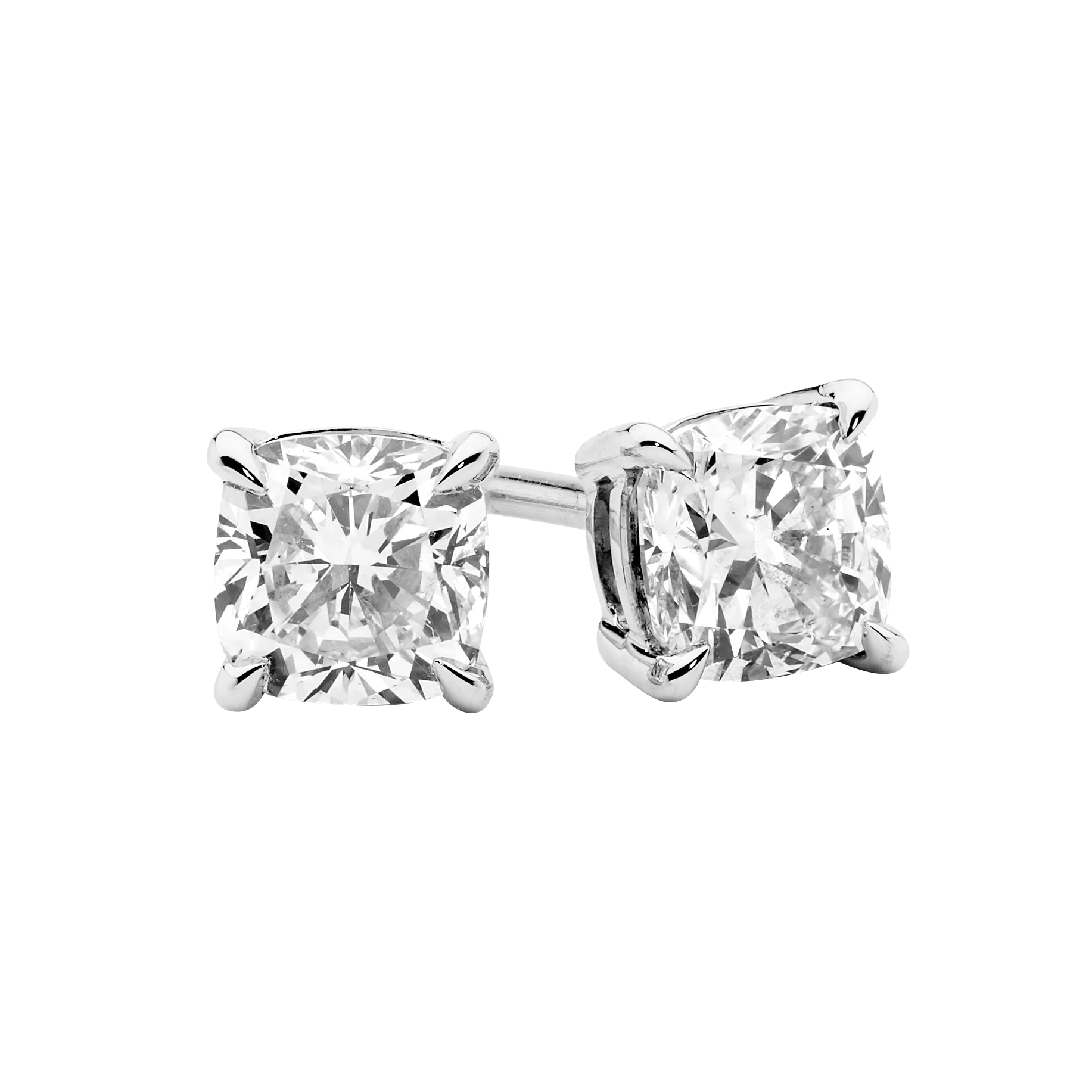 Petite Cushion Diamond Studs - Image 3