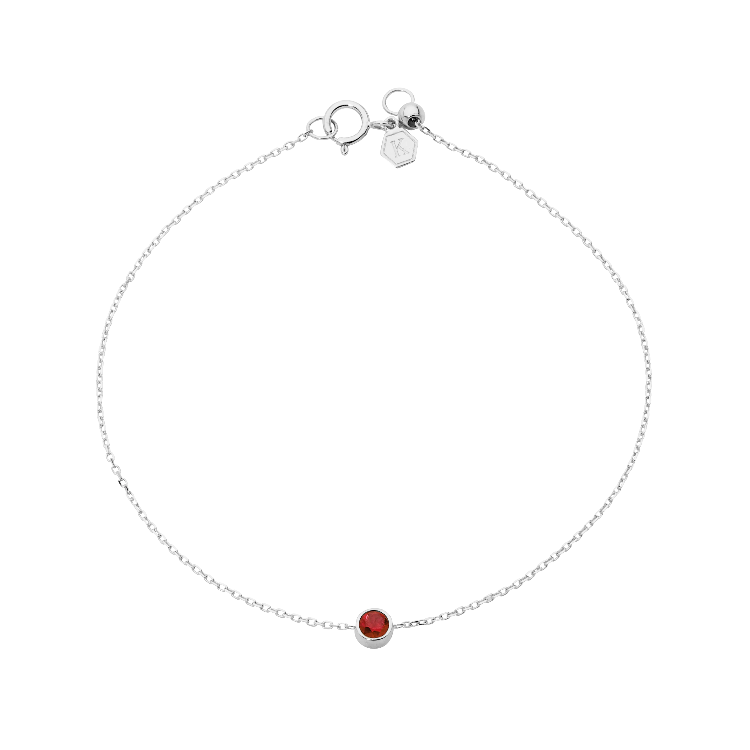 Petite Ruby Birthstone Bracelet - Image 2