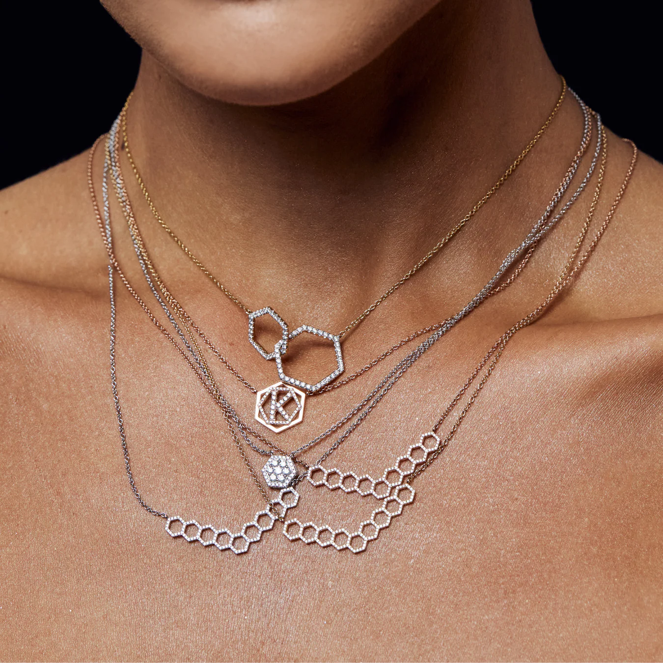 Reversible Hexagon Necklace - Image 3