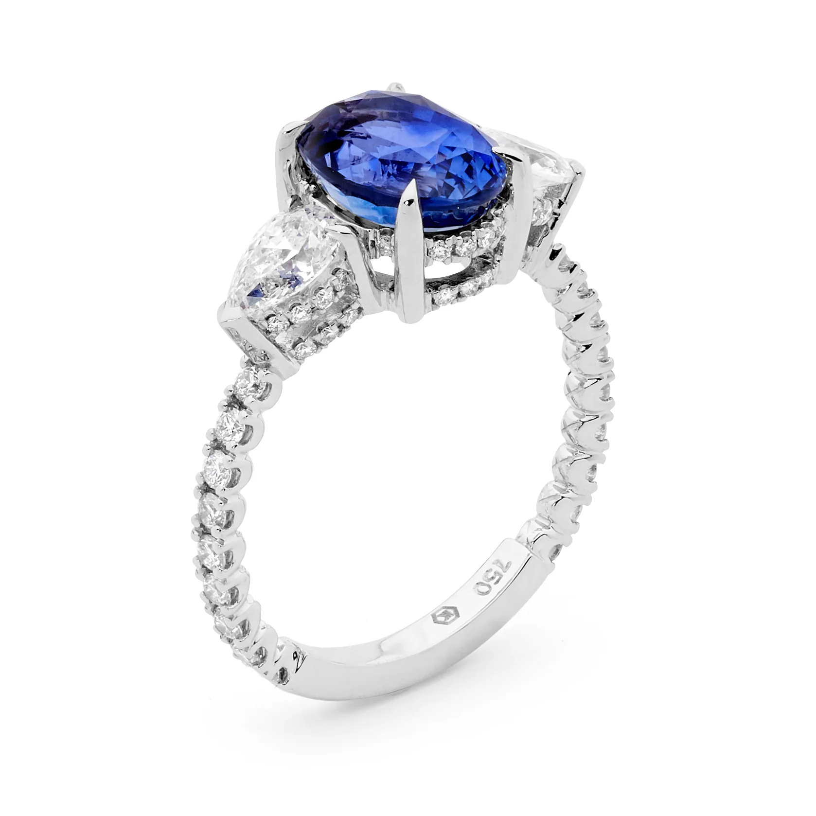 Sapphire & Diamond Trilogy Ring - Image 2