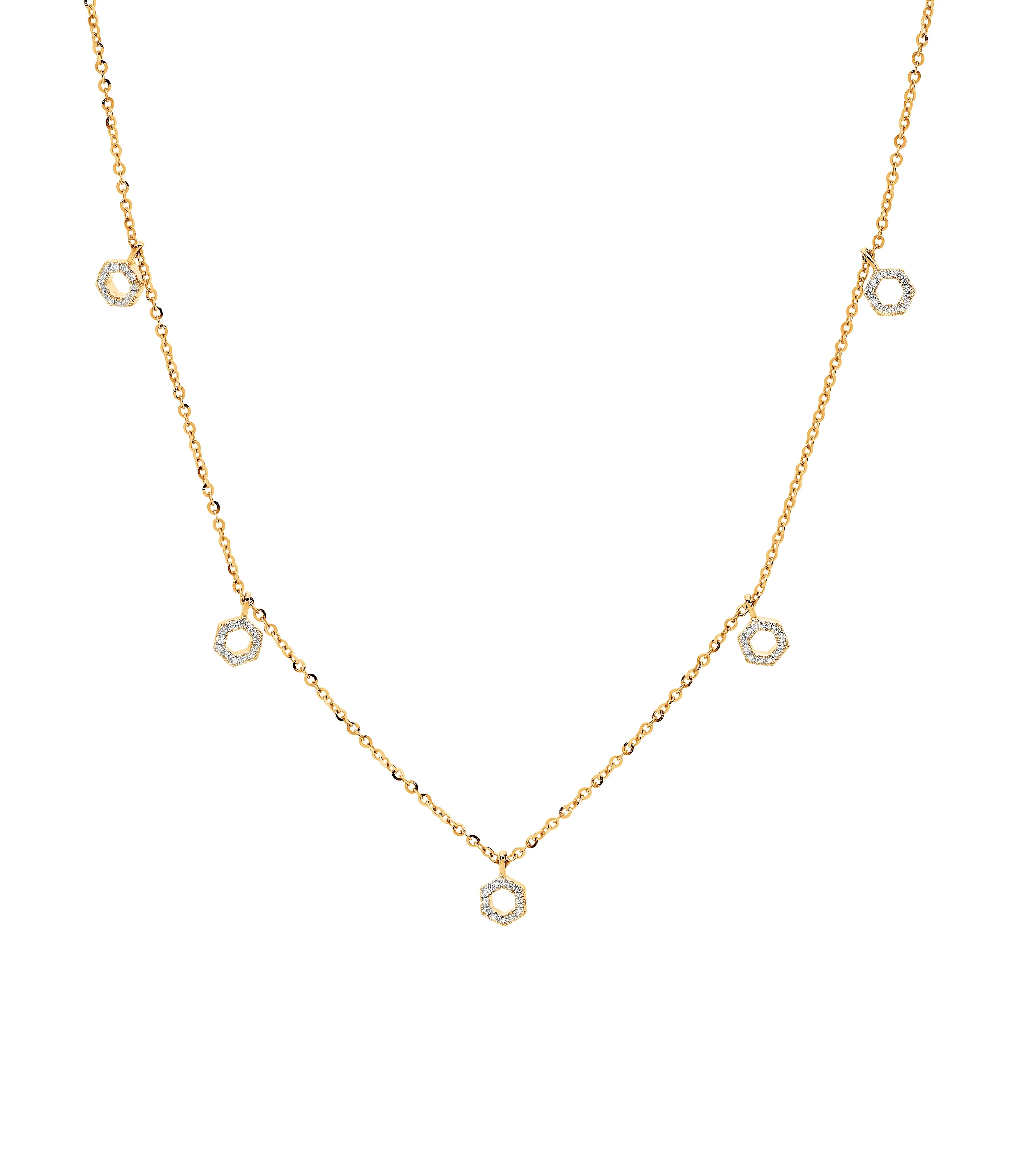Honeycomb Charm Necklace - Image 2