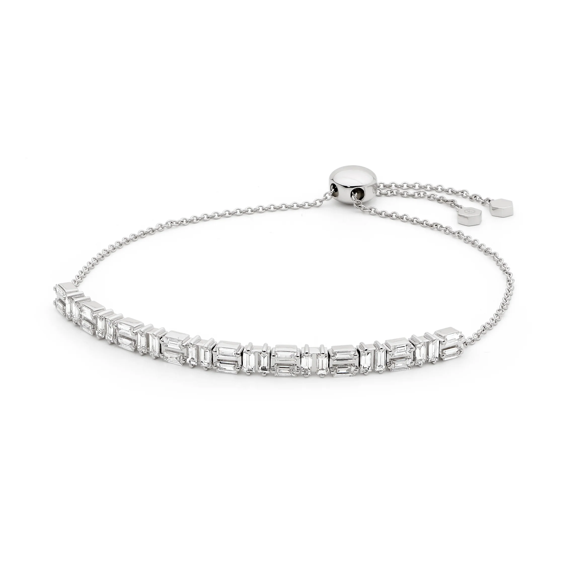The Baguette-Cut Tennis Tassel Bracelet