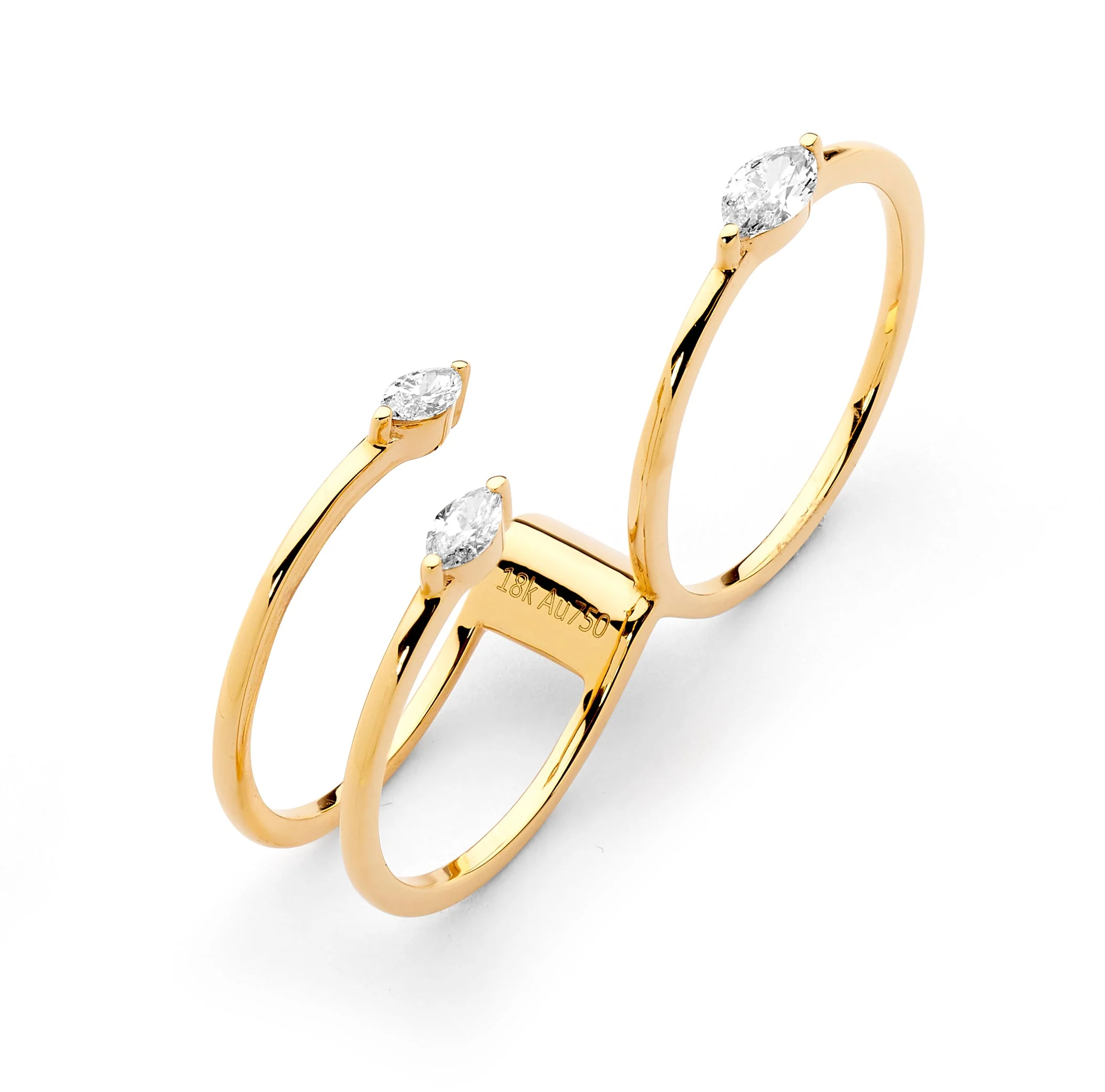 Triple Diamond Duo Ring - Image 6